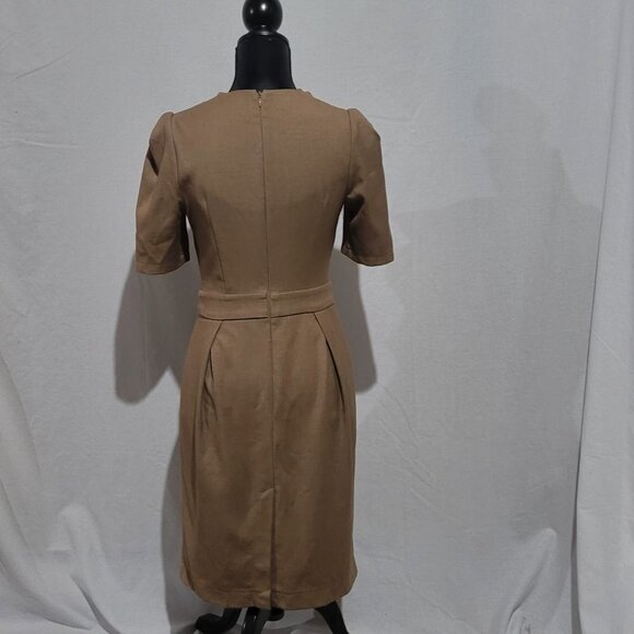 Bodybag dress by Jude Clothing brown cowl short sleeve small unlined tan neutral - Picture 12 of 16
